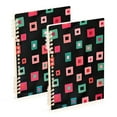 thumbnail image 1 of FORMRS 1-Subject Spiral Notebook 8" x 5" College Ruled 60 Refillable Sheet A5 Hard Cover, Red Block Pattern, 1 of 7