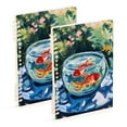 thumbnail image 1 of FORMRS 1-Subject Spiral Notebook 8" x 5" College Ruled 60 Refillable Sheet A5 Hard Cover, Red Goldfish, 1 of 7