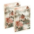 thumbnail image 1 of FORMRS 1-Subject Spiral Notebook 8" x 5" College Ruled 60 Refillable Sheet A5 Hard Cover, Red Mountain Pattern, 1 of 7
