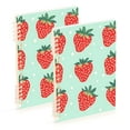 thumbnail image 1 of FORMRS 1-Subject Spiral Notebook 8" x 5" College Ruled 60 Refillable Sheet A5 Hard Cover, Red Strawberry, 1 of 7