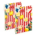 thumbnail image 1 of FORMRS 1-Subject Spiral Notebook 8" x 5" College Ruled 60 Refillable Sheet A5 Hard Cover, Red Striped Lemon, 1 of 7