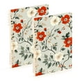 thumbnail image 1 of FORMRS 1-Subject Spiral Notebook 8" x 5" College Ruled 60 Refillable Sheet A5 Hard Cover, Red and White Floral Pattern, 1 of 7