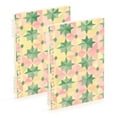 thumbnail image 1 of FORMRS 1-Subject Spiral Notebook 8" x 5" College Ruled 60 Refillable Sheet A5 Hard Cover, Retro Symmetrical Stars, 1 of 7