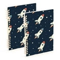 thumbnail image 1 of FORMRS 1-Subject Spiral Notebook 8" x 5" College Ruled 60 Refillable Sheet, Rocket Pattern, 1 of 7