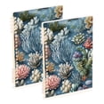 thumbnail image 1 of FORMRS 1-Subject Spiral Notebook 8" x 5" College Ruled 60 Refillable Sheet A5 Hard Cover, Sea Plants Pattern, 1 of 7