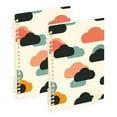 thumbnail image 1 of FORMRS 1-Subject Spiral Notebook 8" x 5" College Ruled 60 Refillable Sheet A5 Hard Cover, Simple Clouds, 1 of 7
