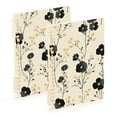 thumbnail image 1 of FORMRS 1-Subject Spiral Notebook 8" x 5" College Ruled 60 Refillable Sheet A5 Hard Cover, Small Black Flowers, 1 of 7