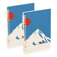 thumbnail image 1 of FORMRS 1-Subject Spiral Notebook 8" x 5" College Ruled 60 Refillable Sheet A5 Hard Cover, Snow Mountain, 1 of 7
