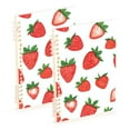 thumbnail image 1 of FORMRS 1-Subject Spiral Notebook 8" x 5" College Ruled 60 Refillable Sheet A5 Hard Cover, Strawberry, 1 of 7