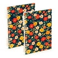 thumbnail image 1 of FORMRS 1-Subject Spiral Notebook 8" x 5" College Ruled 60 Refillable Sheet A5 Hard Cover, Vibrant Flowers, 1 of 7