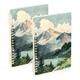 thumbnail image 1 of FORMRS 1-Subject Spiral Notebook 8" x 5" College Ruled 60 Refillable Sheet A5 Hard Cover, Watercolor Mountatin, 1 of 7
