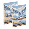 thumbnail image 1 of FORMRS 1-Subject Spiral Notebook 8" x 5" College Ruled 60 Refillable Sheet A5 Hard Cover, Winter Mountain, 1 of 7