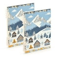 thumbnail image 1 of FORMRS 1-Subject Spiral Notebook 8" x 5" College Ruled 60 Refillable Sheet A5 Hard Cover, Winter Village Serenity, 1 of 7