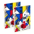thumbnail image 1 of FORMRS 1-Subject Spiral Notebook 8" x 5" College Ruled 60 Refillable Sheet A5 Hard Cover, Yelllow Simple Shapes, 1 of 7