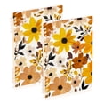 thumbnail image 1 of FORMRS 1-Subject Spiral Notebook 8" x 5" College Ruled 60 Refillable Sheet A5 Hard Cover, Yellow Flowers, 1 of 7