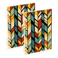 thumbnail image 1 of FORMRS 1-Subject Spiral Notebook 8" x 5" College Ruled 60 Refillable Sheet A5 Hard Cover, Yellow Geometric, 1 of 7