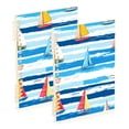 thumbnail image 1 of FORMRS 1-Subject Spiral Notebook 8" x 5" College Ruled 60 Refillable Sheet A5 Hard Cover, Yellow Sailboats, 1 of 7