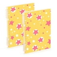 thumbnail image 1 of FORMRS 1-Subject Spiral Notebook 8" x 5" College Ruled 60 Refillable Sheet A5 Hard Cover, Yellow Stars, 1 of 7