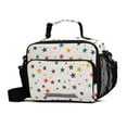 thumbnail image 1 of FORMRS Student Lunch Bag Insulated Reusable Cooler Box with Zipper Pockets, Beige Stars, 1 of 9
