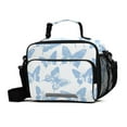 thumbnail image 1 of FORMRS Student Lunch Bag Insulated Reusable Cooler Box with Zipper Pockets, Blue Butterfly, 1 of 9
