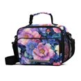 thumbnail image 1 of FORMRS Student Insulated Lunch Bag with Shoulder Strap Reusable Cooler Box for School, Colorful Art Flowers, 1 of 9