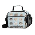 thumbnail image 1 of FORMRS Student Lunch Bag Insulated Reusable Cooler Box with Zipper Pockets, Cute Cat Faces, 1 of 9