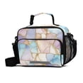 thumbnail image 1 of FORMRS Student Insulated Lunch Bag with Shoulder Strap Reusable Cooler Box for School, Elegant Marble Pattern, 1 of 9