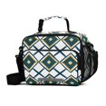 thumbnail image 1 of FORMRS Student Insulated Lunch Bag with Shoulder Strap Reusable Cooler Box for School, Gold Geometric Pattern, 1 of 9