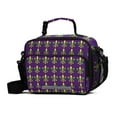 thumbnail image 1 of FORMRS Student Insulated Lunch Bag with Shoulder Strap Reusable Cooler Box for School, Gold and Green Floral Pattern, 1 of 9