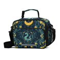thumbnail image 1 of FORMRS Student Lunch Bag Insulated Reusable Cooler Box with Zipper Pockets, Green Dragon Flowers, 1 of 9
