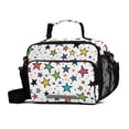 thumbnail image 1 of FORMRS Student Lunch Bag Insulated Reusable Cooler Box with Zipper Pockets, Green Stars, 1 of 9