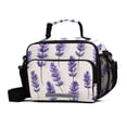 thumbnail image 1 of FORMRS Student Insulated Lunch Bag with Shoulder Strap Reusable Cooler Box for School, Lavender Pattern, 1 of 9
