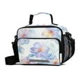 thumbnail image 1 of FORMRS Student Lunch Bag Insulated Reusable Cooler Box with Zipper Pockets, Pastel Flower Pattern, 1 of 9