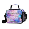 thumbnail image 1 of FORMRS Student Insulated Lunch Bag with Shoulder Strap Reusable Cooler Box for School, Pastel Pink Marble Pattern, 1 of 9