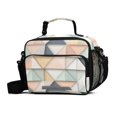 thumbnail image 1 of FORMRS Student Insulated Lunch Bag with Shoulder Strap Reusable Cooler Box for School, Pink Geometric, 1 of 9