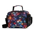 thumbnail image 1 of FORMRS Student Lunch Bag Insulated Reusable Cooler Box with Zipper Pockets, Purple Dragon Scales Pattern, 1 of 9