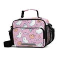 thumbnail image 1 of FORMRS Student Lunch Bag Insulated Reusable Cooler Box with Zipper Pockets, Purple Halloween, 1 of 9