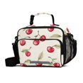 thumbnail image 1 of FORMRS Student Insulated Lunch Bag with Shoulder Strap Reusable Cooler Box for School, Red Cherry, 1 of 9