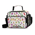 thumbnail image 1 of FORMRS Student Lunch Bag Insulated Reusable Cooler Box with Zipper Pockets, Various Vegetables Pattern, 1 of 9
