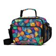 thumbnail image 1 of FORMRS Student Lunch Bag Insulated Reusable Cooler Box with Zipper Pockets, Vibrant Art Leaves Pattern, 1 of 9