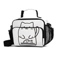 thumbnail image 1 of FORMRS Student Insulated Lunch Bag with Shoulder Strap Reusable Cooler Box for School, White Chubby Cat, 1 of 9