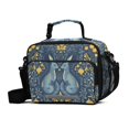 thumbnail image 1 of FORMRS Student Insulated Lunch Bag with Shoulder Strap Reusable Cooler Box for School, Yellow Forest Pattern, 1 of 9