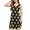 thumbnail image 1 of FORMRS Summer Dress for Women Loose U Neck Sleeveless Midi Beach Sundresses with Pockets, Black Volleyball Pattern, 1 of 8