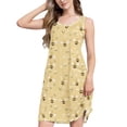 thumbnail image 1 of FORMRS Summer Dress for Women Loose U Neck Sleeveless Midi Beach Sundresses with Pockets, Cute Bee Pattern, 1 of 8