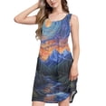 thumbnail image 1 of FORMRS Summer Dress for Women Loose U Neck Sleeveless Midi Beach Sundresses with Pockets, Mountains and Forests, 1 of 8
