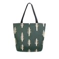 thumbnail image 1 of FORMRS Womens Canvas Tote Bag with Zipper Inner Pocket Shoulder Handbag, Beige Plants, 1 of 7