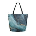 thumbnail image 1 of FORMRS Womens Canvas Tote Bag with Zipper Inner Pocket Shoulder Handbag, Black Marble, 1 of 7