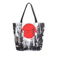 thumbnail image 1 of FORMRS Womens Canvas Tote Bag with Zipper Inner Pocket Shoulder Handbag, Black Streets, 1 of 7