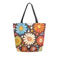 thumbnail image 1 of FORMRS Womens Canvas Tote Bag with Zipper Inner Pocket Shoulder Handbag, Blooming Flowers, 1 of 7