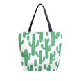 thumbnail image 1 of FORMRS Womens Canvas Tote Bag with Zipper Inner Pocket Shoulder Handbag, Cactus Pattern, 1 of 7